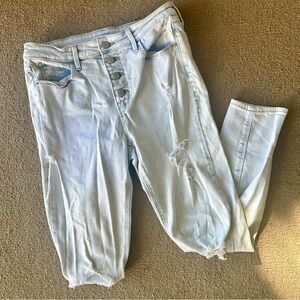 distressed old navy rockstar super skinny high rise jeans